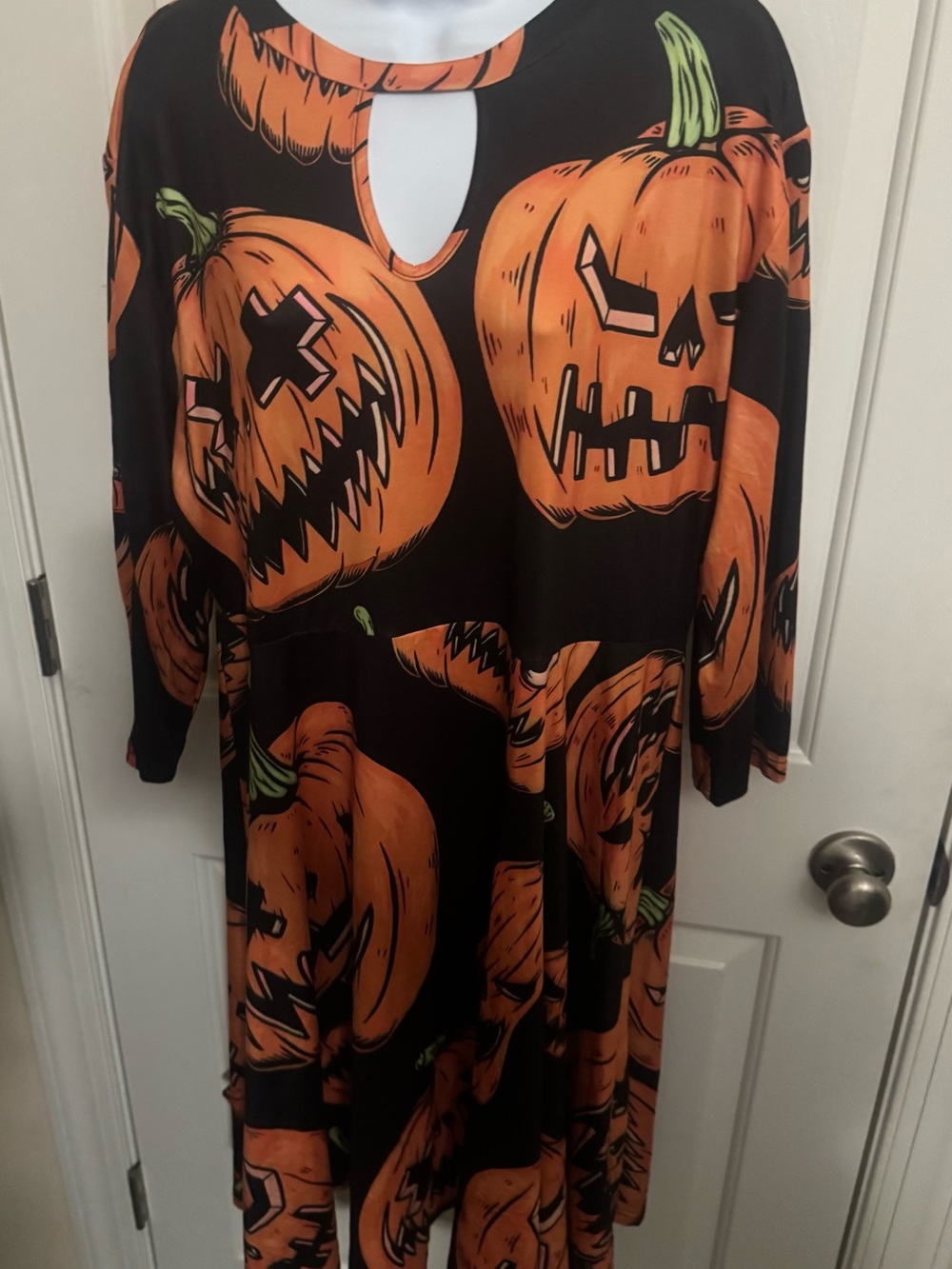 Black & Orange Jack o Lantern Costume Dress XXL